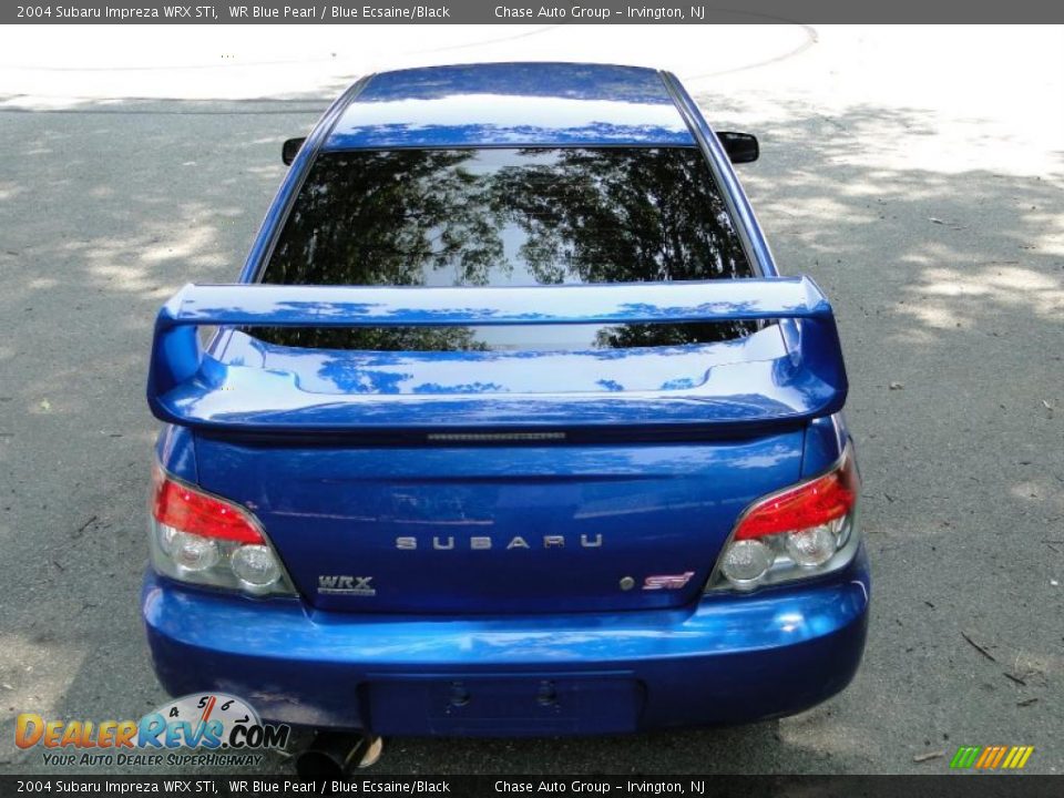 2004 Subaru Impreza WRX STi WR Blue Pearl / Blue Ecsaine/Black Photo #9