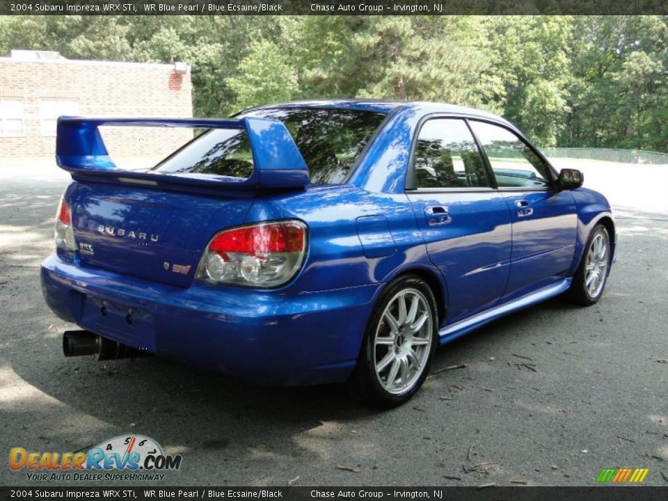 2004 Subaru Impreza WRX STi WR Blue Pearl / Blue Ecsaine/Black Photo #11