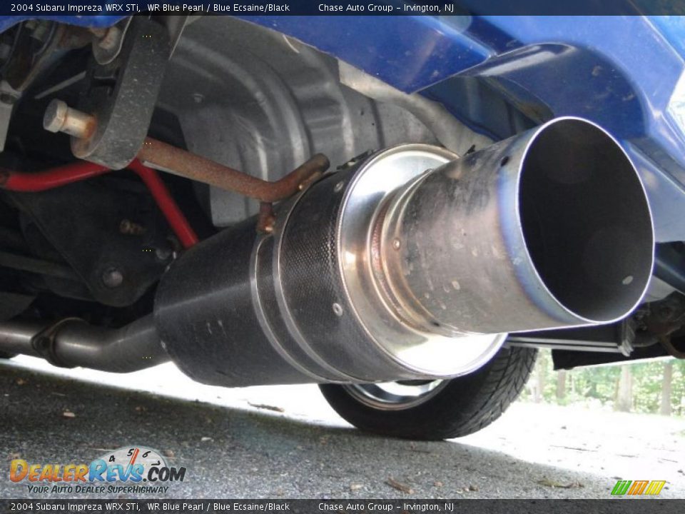 2004 Subaru Impreza WRX STi WR Blue Pearl / Blue Ecsaine/Black Photo #13