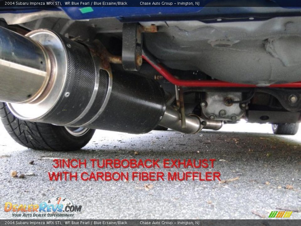 2004 Subaru Impreza WRX STi WR Blue Pearl / Blue Ecsaine/Black Photo #14