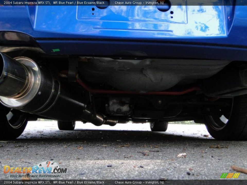 2004 Subaru Impreza WRX STi WR Blue Pearl / Blue Ecsaine/Black Photo #15