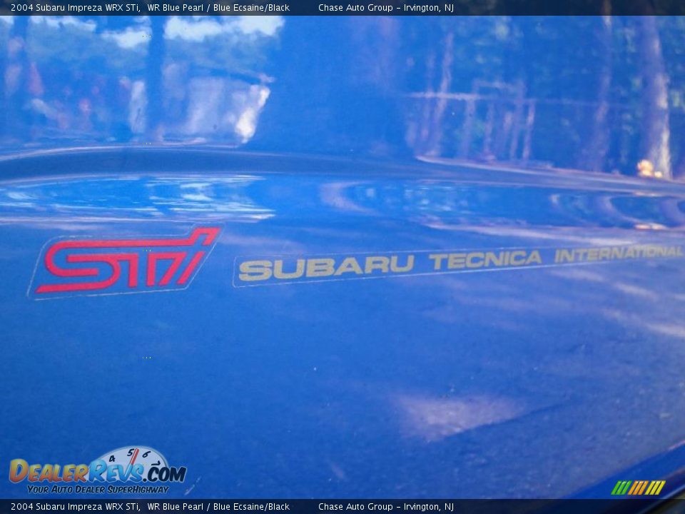 2004 Subaru Impreza WRX STi WR Blue Pearl / Blue Ecsaine/Black Photo #16