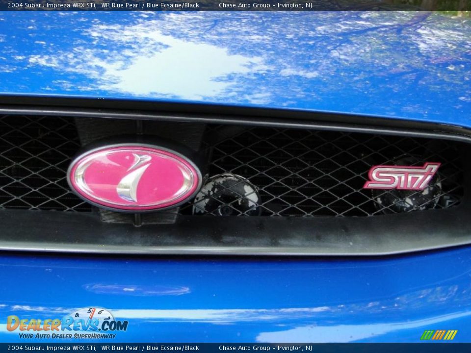 2004 Subaru Impreza WRX STi WR Blue Pearl / Blue Ecsaine/Black Photo #17