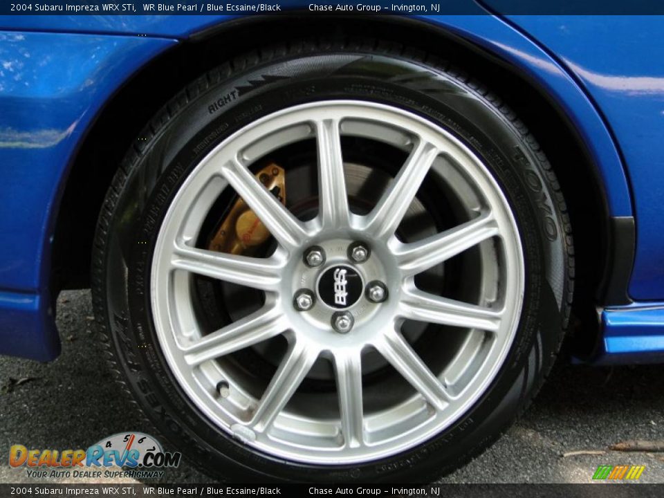 2004 Subaru Impreza WRX STi WR Blue Pearl / Blue Ecsaine/Black Photo #20