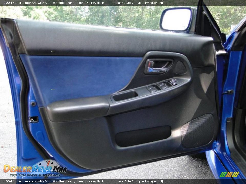 2004 Subaru Impreza WRX STi WR Blue Pearl / Blue Ecsaine/Black Photo #22