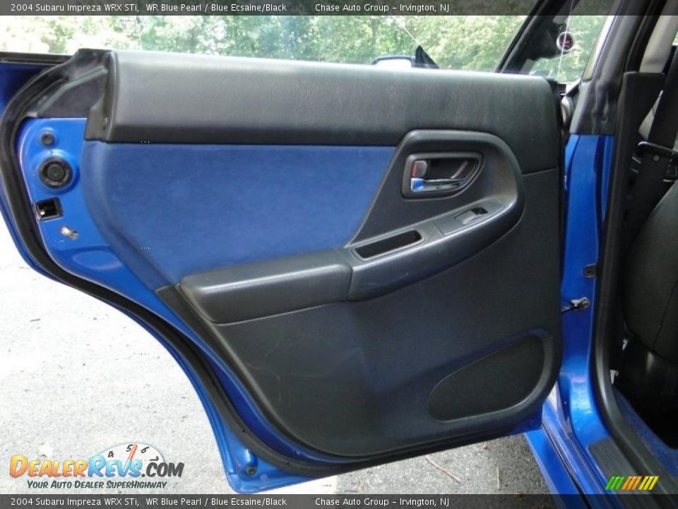 2004 Subaru Impreza WRX STi WR Blue Pearl / Blue Ecsaine/Black Photo #23