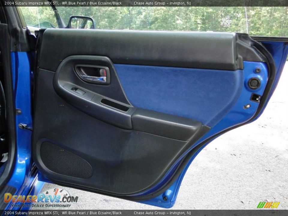 2004 Subaru Impreza WRX STi WR Blue Pearl / Blue Ecsaine/Black Photo #24