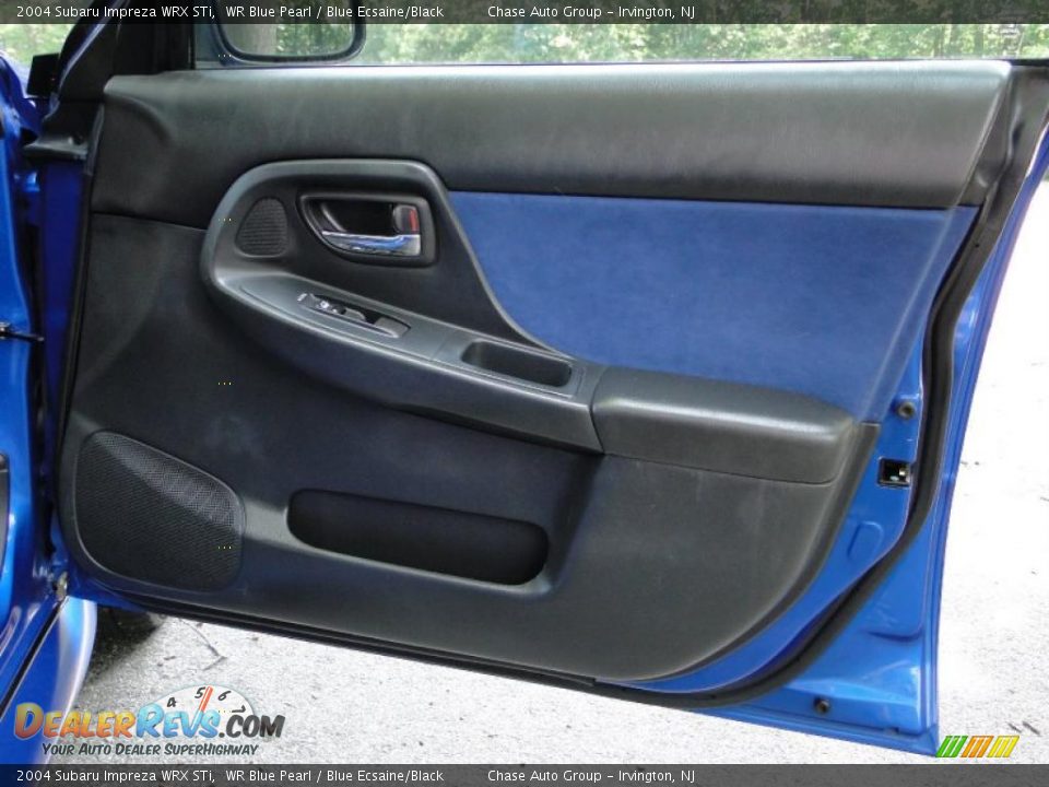 2004 Subaru Impreza WRX STi WR Blue Pearl / Blue Ecsaine/Black Photo #25