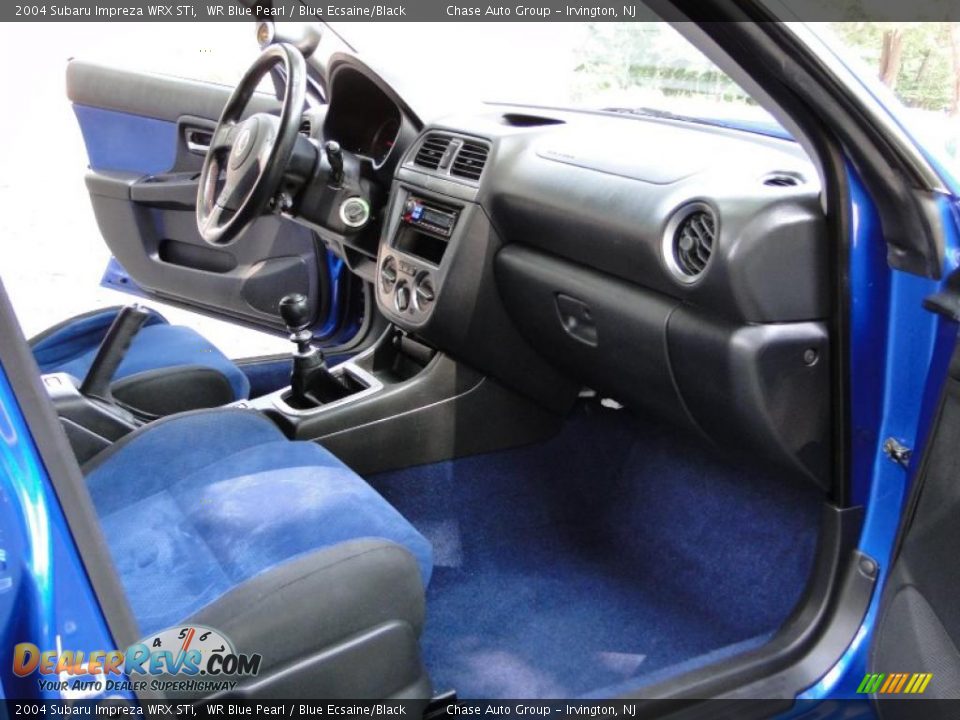 2004 Subaru Impreza WRX STi WR Blue Pearl / Blue Ecsaine/Black Photo #26