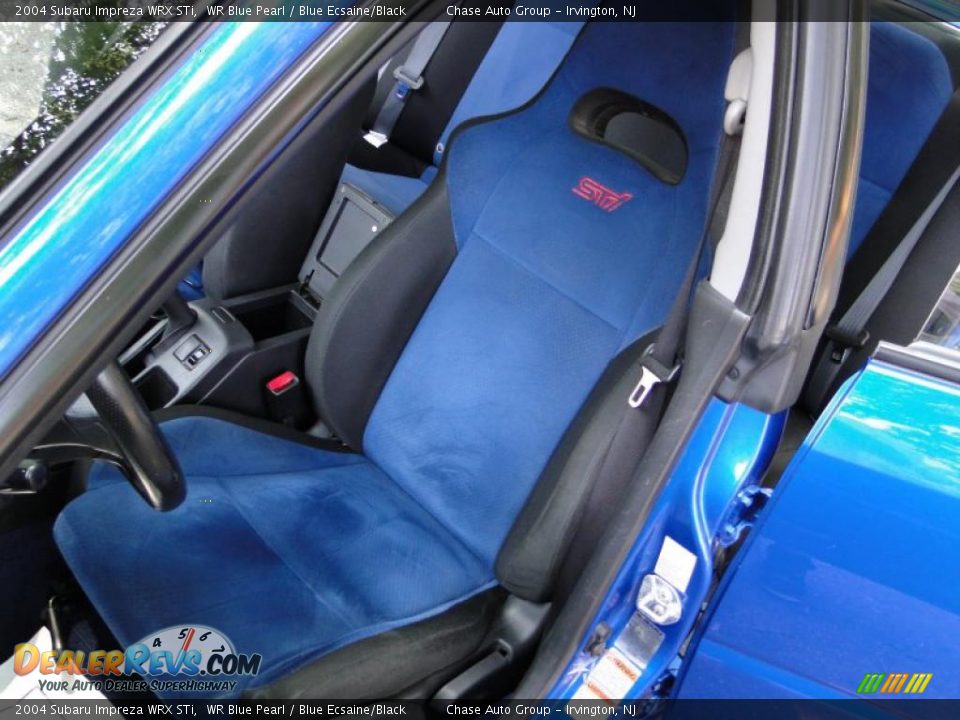 2004 Subaru Impreza WRX STi WR Blue Pearl / Blue Ecsaine/Black Photo #30