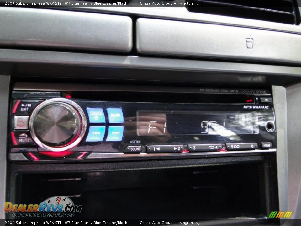 2004 Subaru Impreza WRX STi WR Blue Pearl / Blue Ecsaine/Black Photo #36
