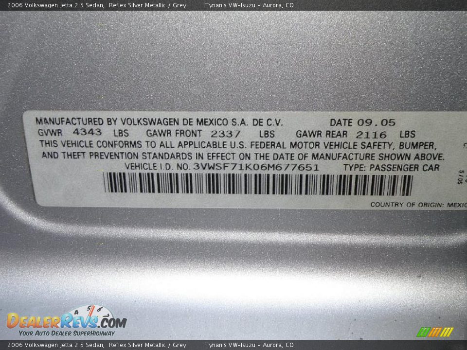 2006 Volkswagen Jetta 2.5 Sedan Reflex Silver Metallic / Grey Photo #21