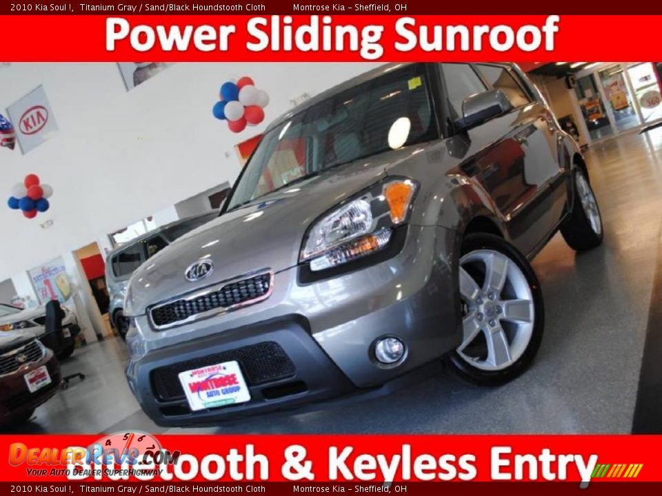 2010 Kia Soul ! Titanium Gray / Sand/Black Houndstooth Cloth Photo #1