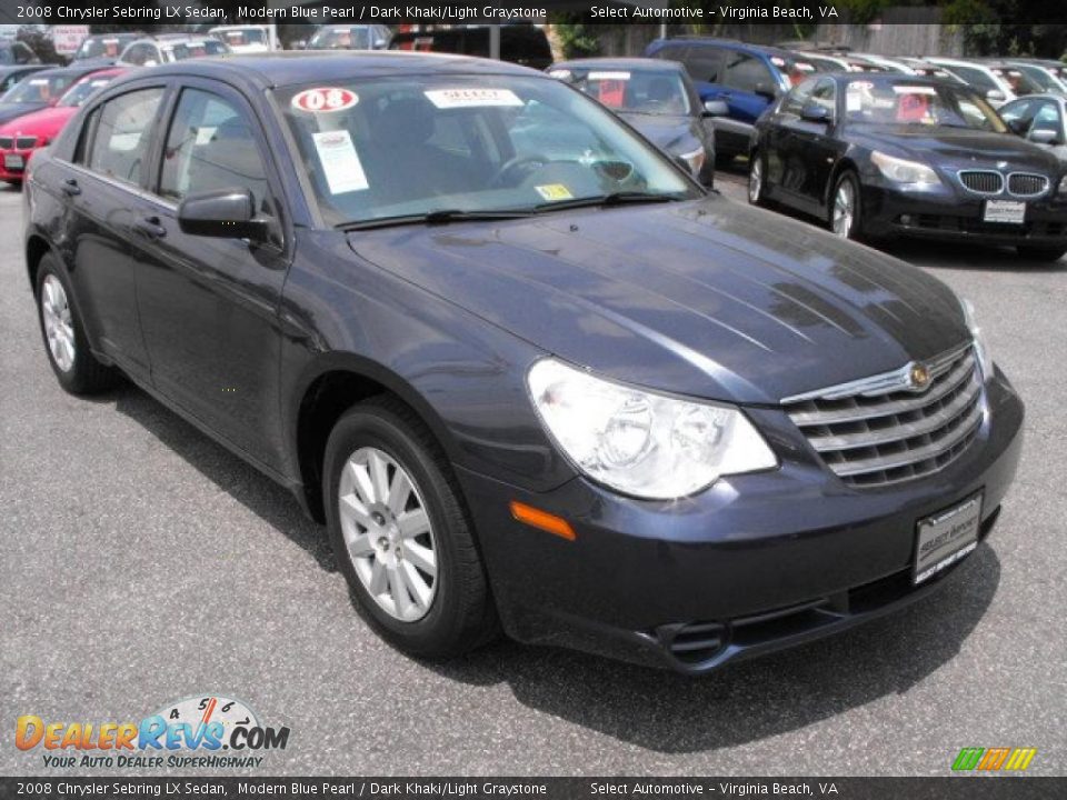 2008 Chrysler Sebring LX Sedan Modern Blue Pearl / Dark Khaki/Light Graystone Photo #3