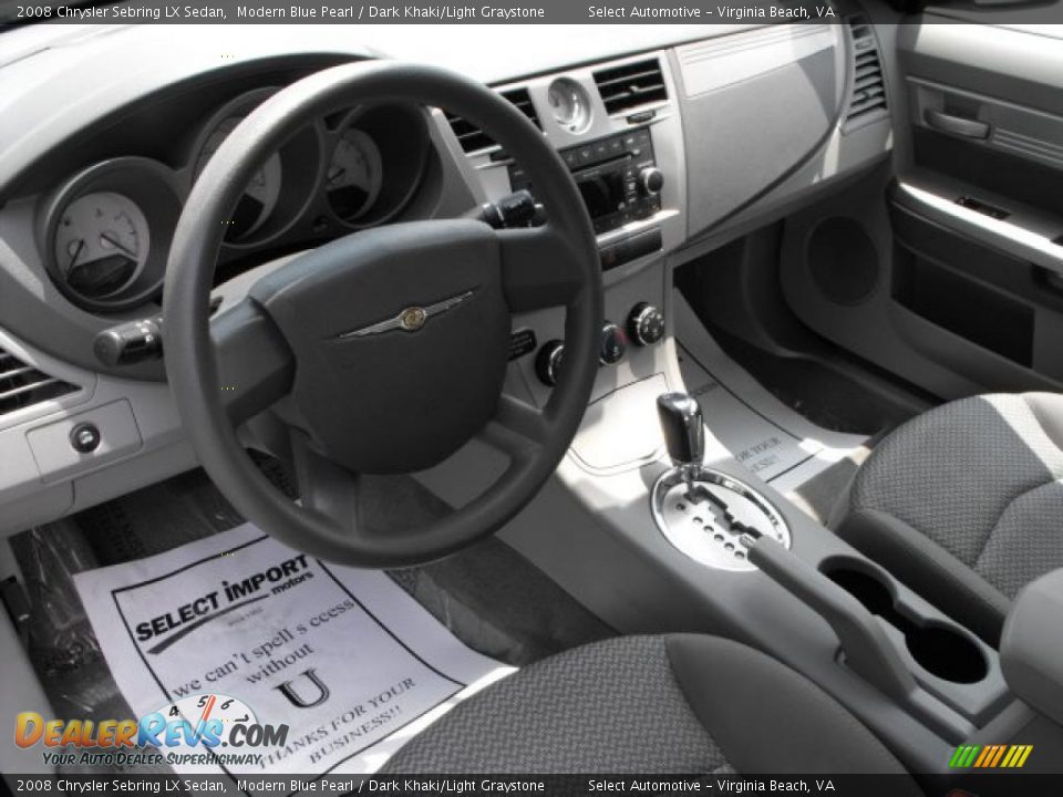 2008 Chrysler Sebring LX Sedan Modern Blue Pearl / Dark Khaki/Light Graystone Photo #14