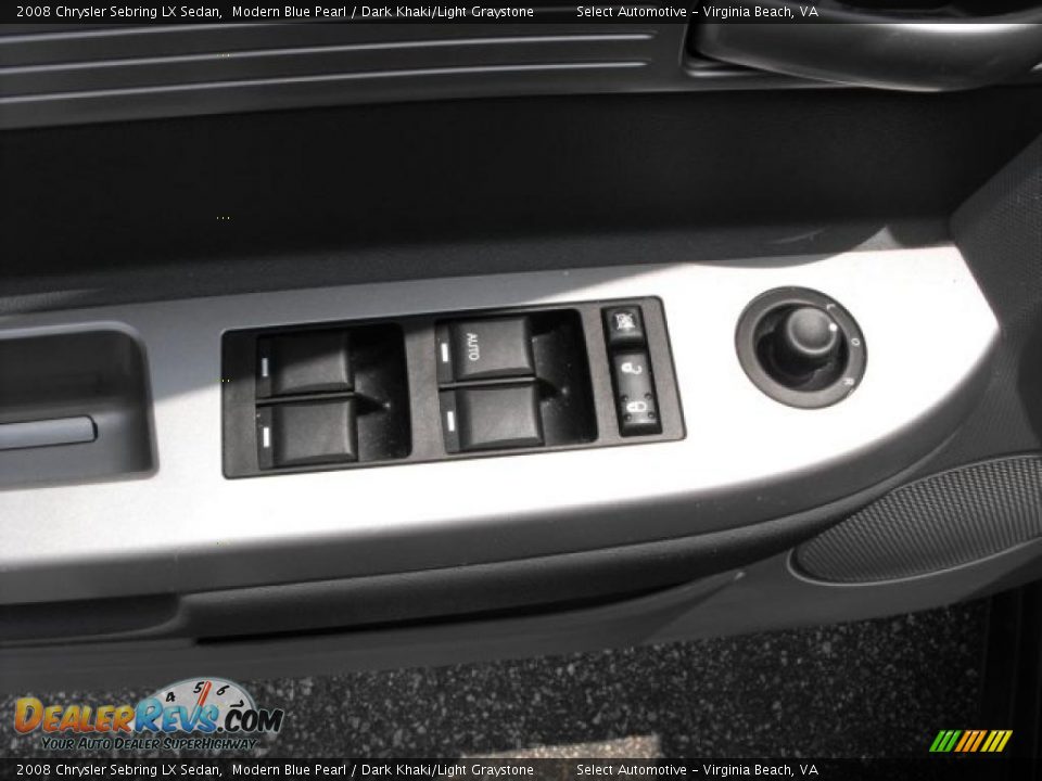 2008 Chrysler Sebring LX Sedan Modern Blue Pearl / Dark Khaki/Light Graystone Photo #16