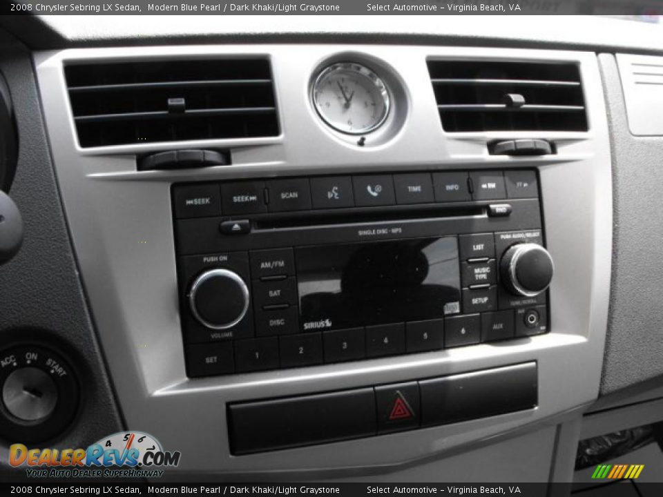 2008 Chrysler Sebring LX Sedan Modern Blue Pearl / Dark Khaki/Light Graystone Photo #19