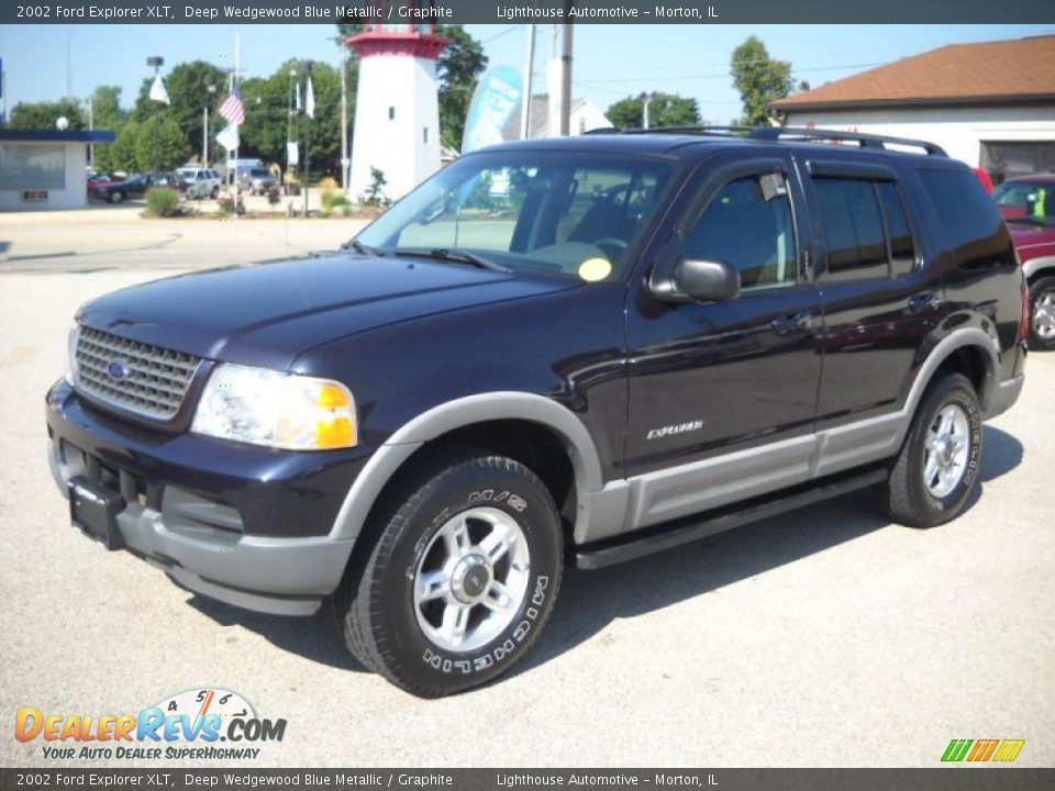 2002 Ford Explorer XLT Deep Wedgewood Blue Metallic / Graphite Photo #3