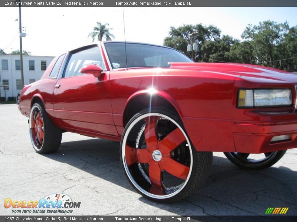 1987 Chevrolet Monte Carlo LS Red Metallic / Maroon Photo #3