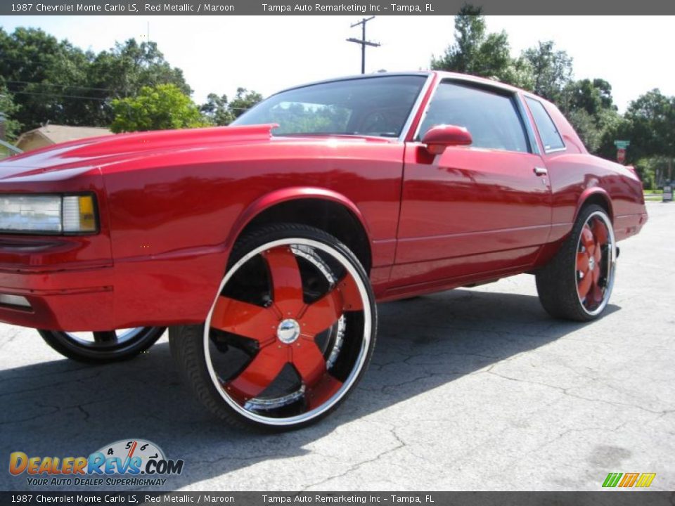 1987 Chevrolet Monte Carlo LS Red Metallic / Maroon Photo #4