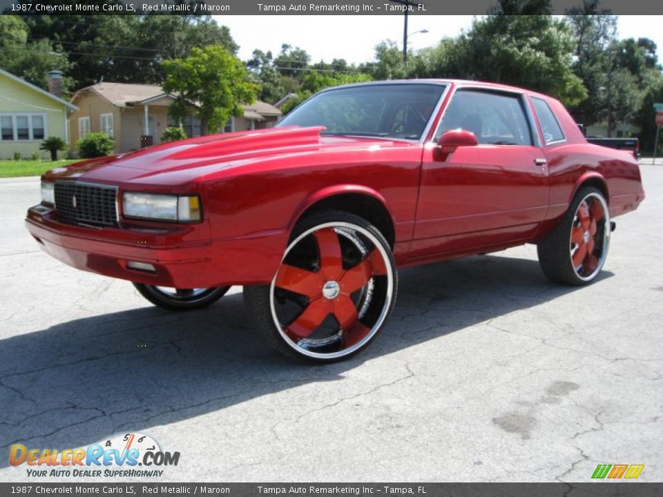 1987 Chevrolet Monte Carlo LS Red Metallic / Maroon Photo #6