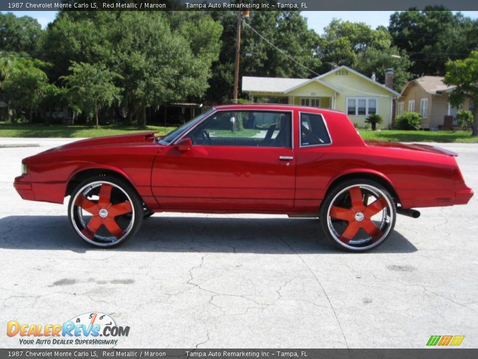 1987 Chevrolet Monte Carlo LS Red Metallic / Maroon Photo #7