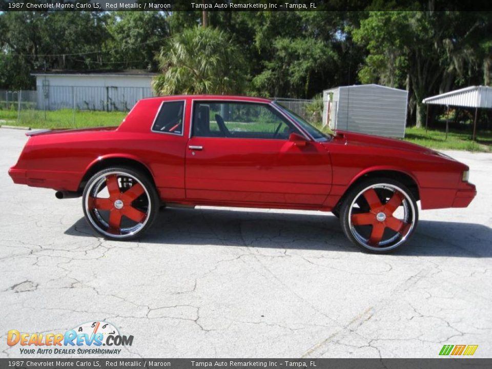 1987 Chevrolet Monte Carlo LS Red Metallic / Maroon Photo #8