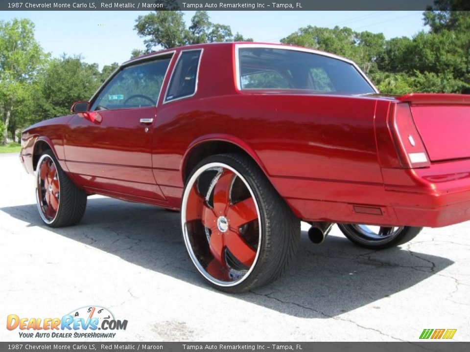 1987 Chevrolet Monte Carlo LS Red Metallic / Maroon Photo #9