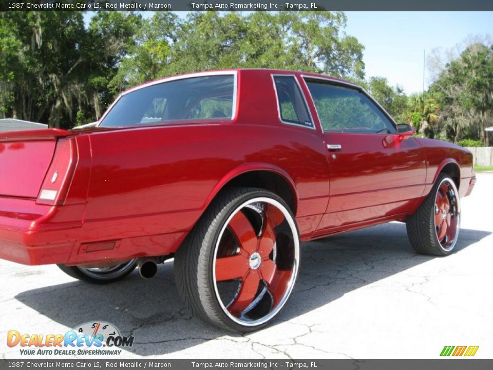 1987 Chevrolet Monte Carlo LS Red Metallic / Maroon Photo #10