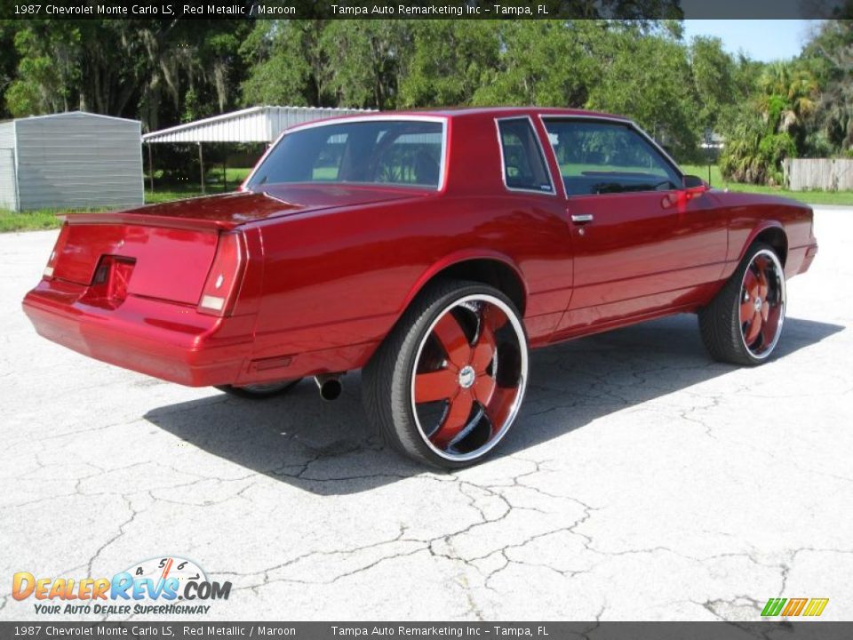 1987 Chevrolet Monte Carlo LS Red Metallic / Maroon Photo #12