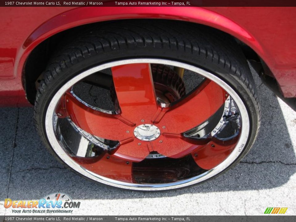 1987 Chevrolet Monte Carlo LS Red Metallic / Maroon Photo #14