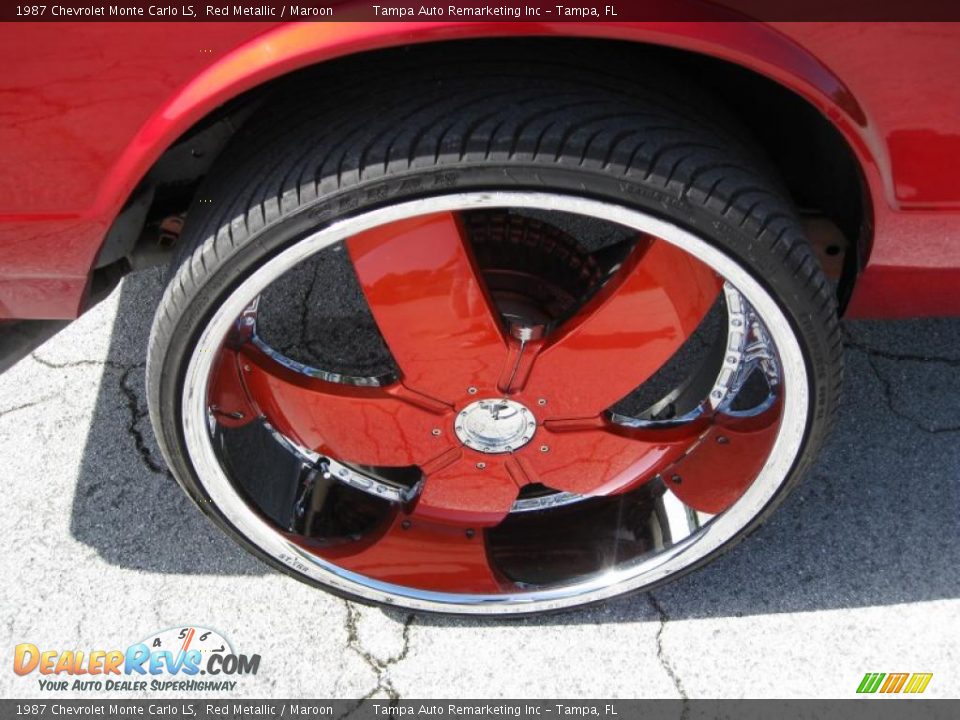 1987 Chevrolet Monte Carlo LS Red Metallic / Maroon Photo #17