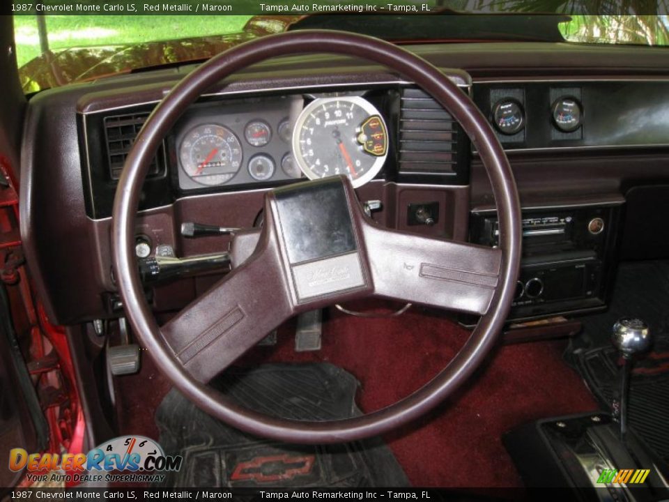 1987 Chevrolet Monte Carlo LS Red Metallic / Maroon Photo #24