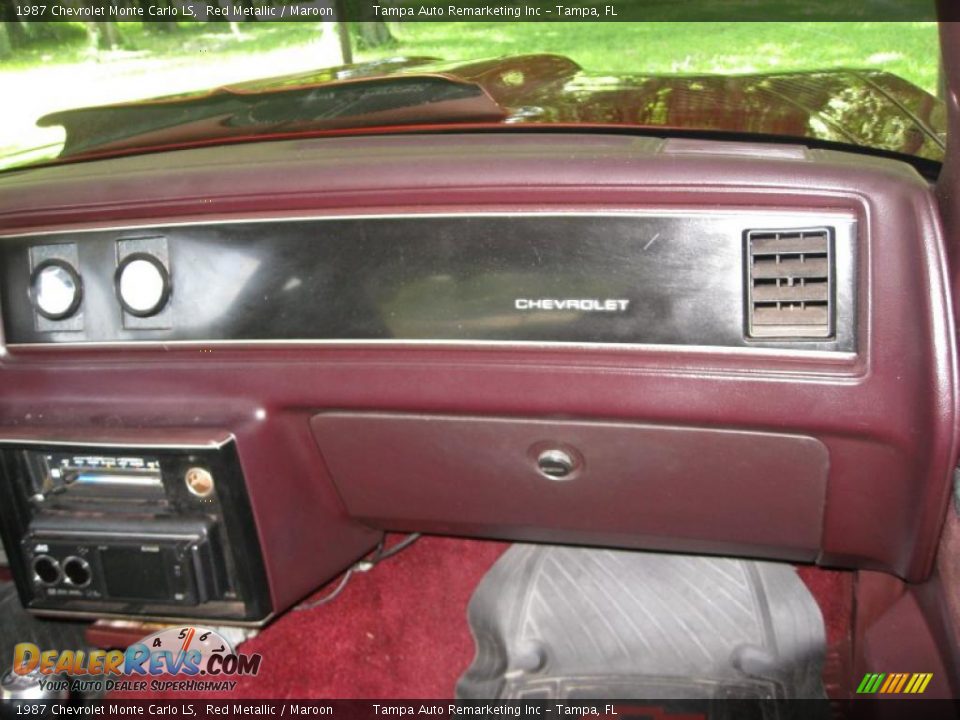 1987 Chevrolet Monte Carlo LS Red Metallic / Maroon Photo #26