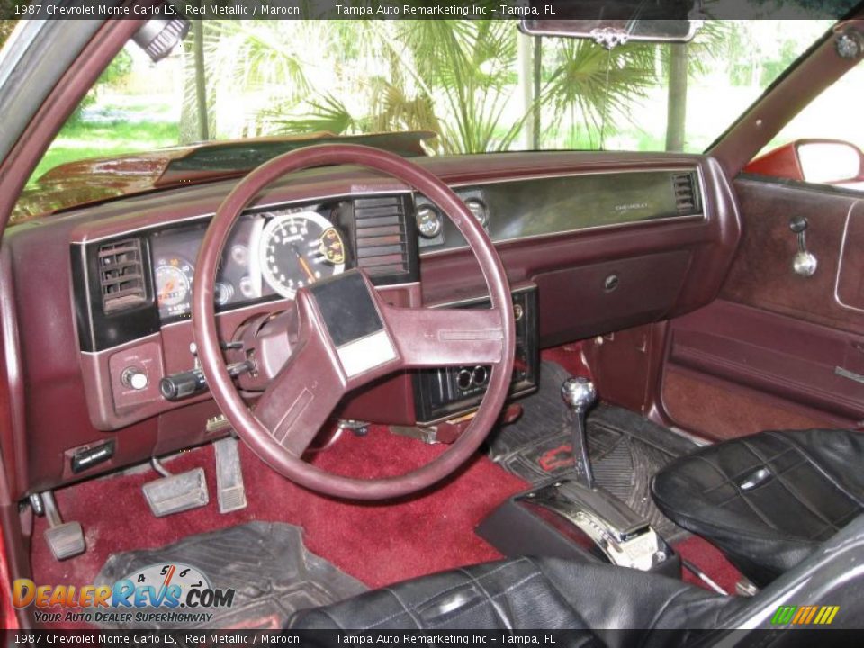 1987 Chevrolet Monte Carlo LS Red Metallic / Maroon Photo #27