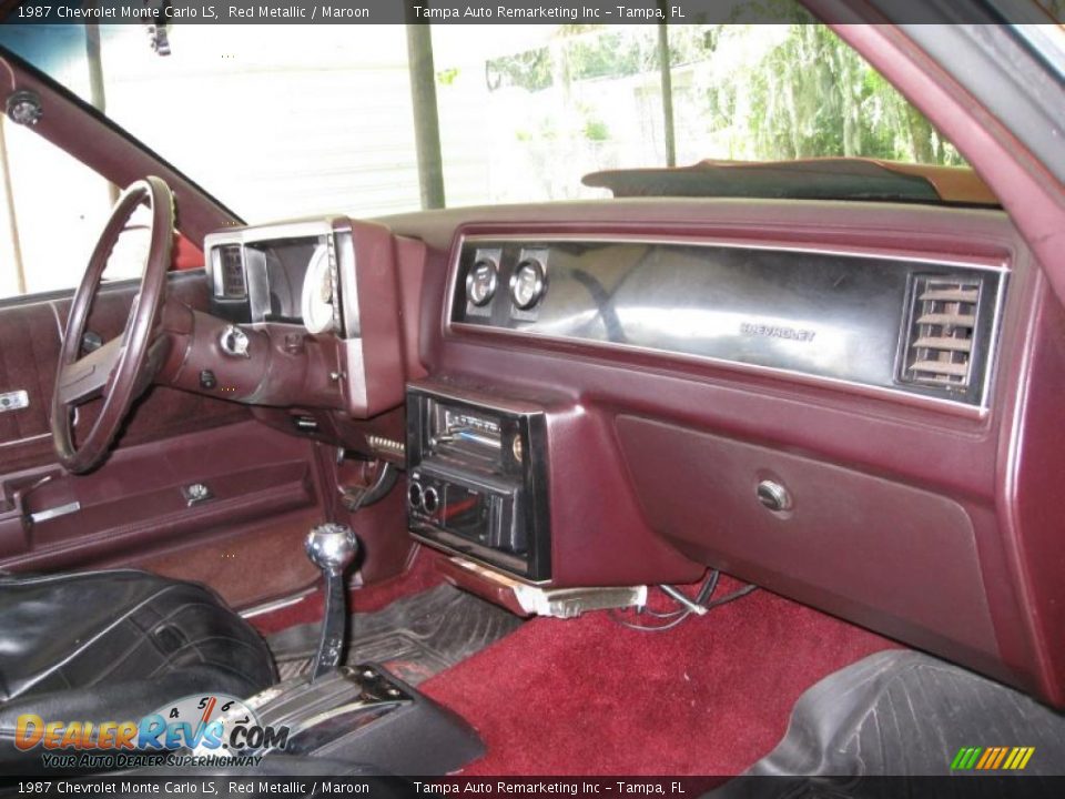 1987 Chevrolet Monte Carlo LS Red Metallic / Maroon Photo #28