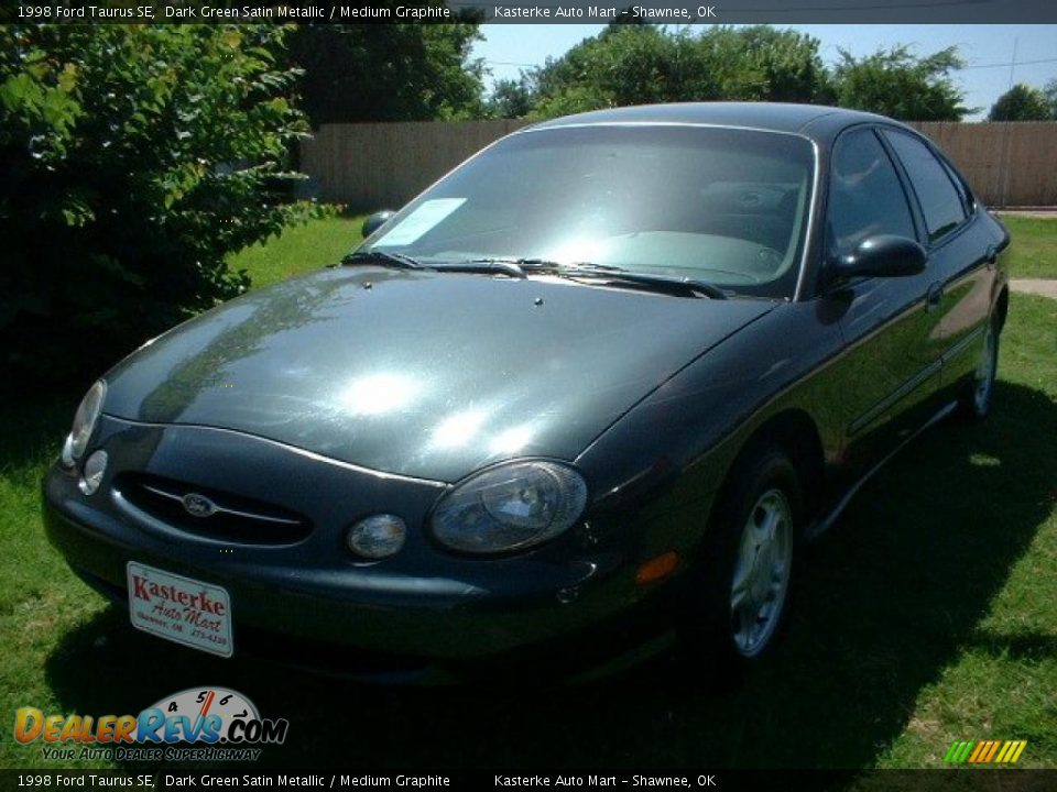 1998 Ford Taurus SE Dark Green Satin Metallic / Medium Graphite Photo #1