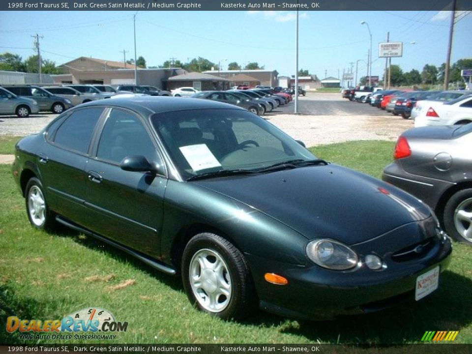 1998 Ford Taurus SE Dark Green Satin Metallic / Medium Graphite Photo #3