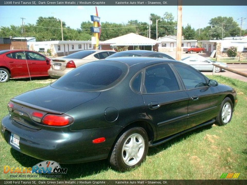 1998 Ford Taurus SE Dark Green Satin Metallic / Medium Graphite Photo #4