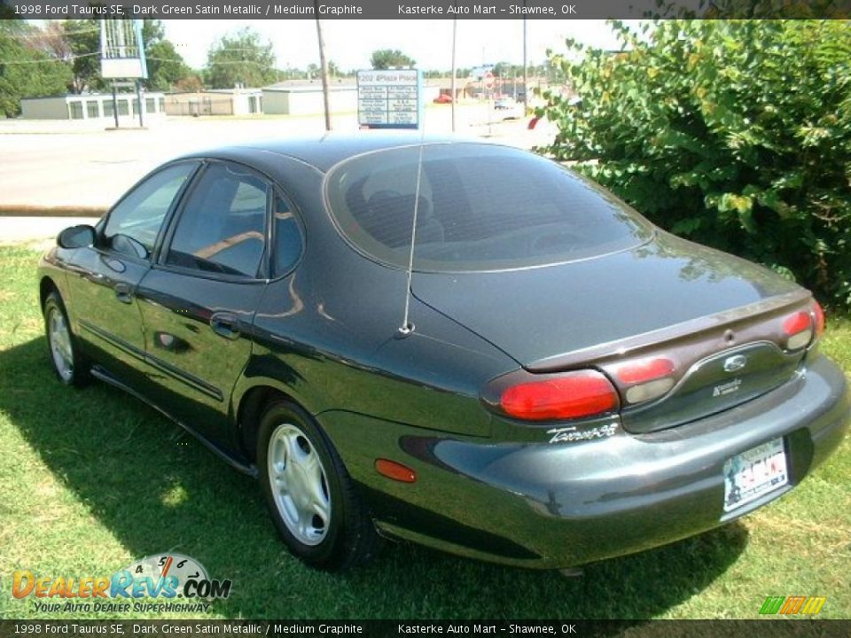 1998 Ford Taurus SE Dark Green Satin Metallic / Medium Graphite Photo #5