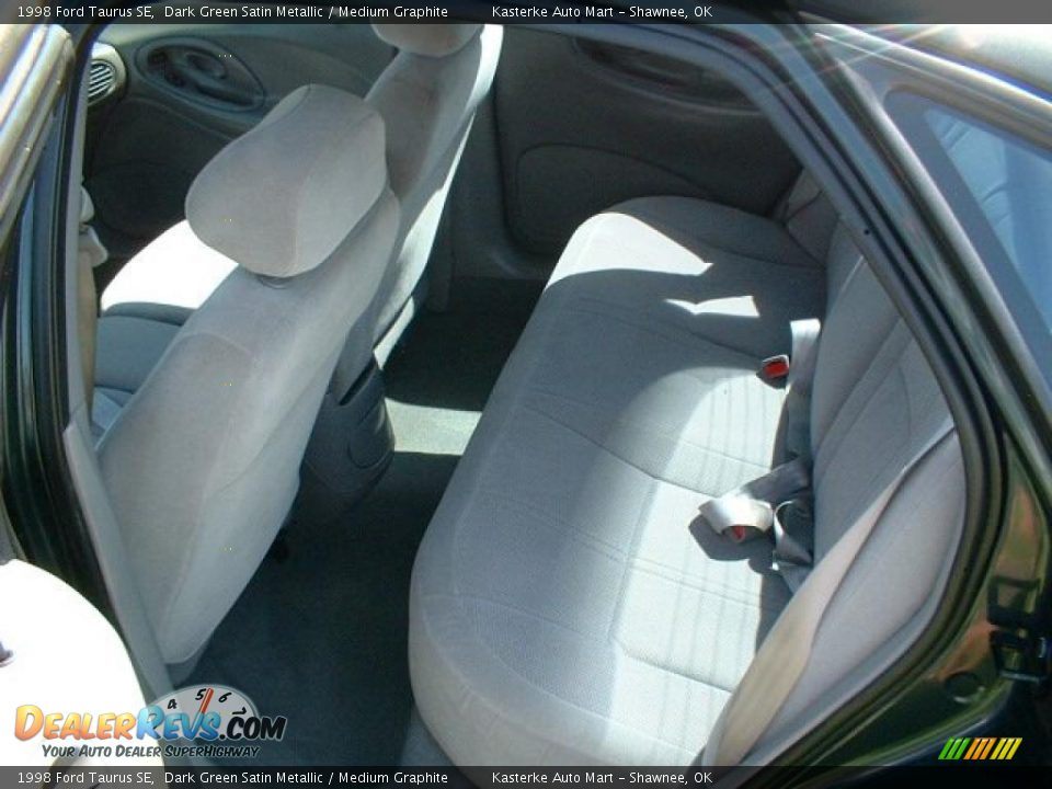 1998 Ford Taurus SE Dark Green Satin Metallic / Medium Graphite Photo #9