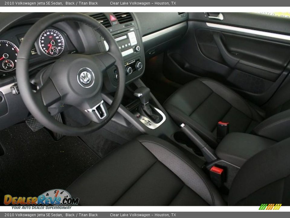 2010 Volkswagen Jetta SE Sedan Black / Titan Black Photo #14