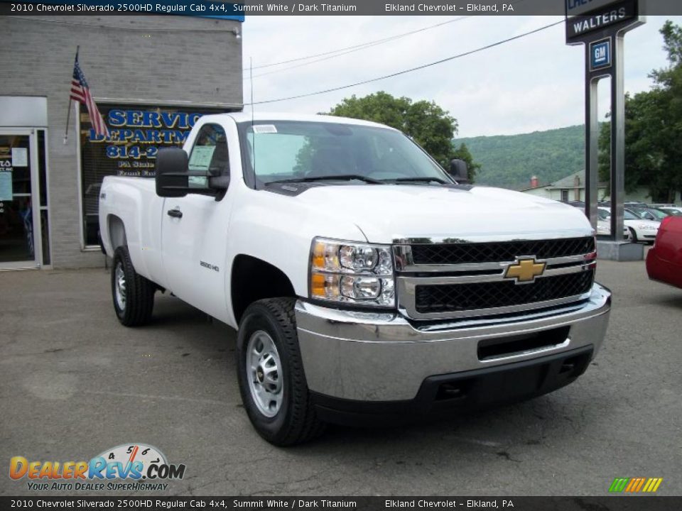2010 Chevrolet Silverado 2500HD Regular Cab 4x4 Summit White / Dark Titanium Photo #2