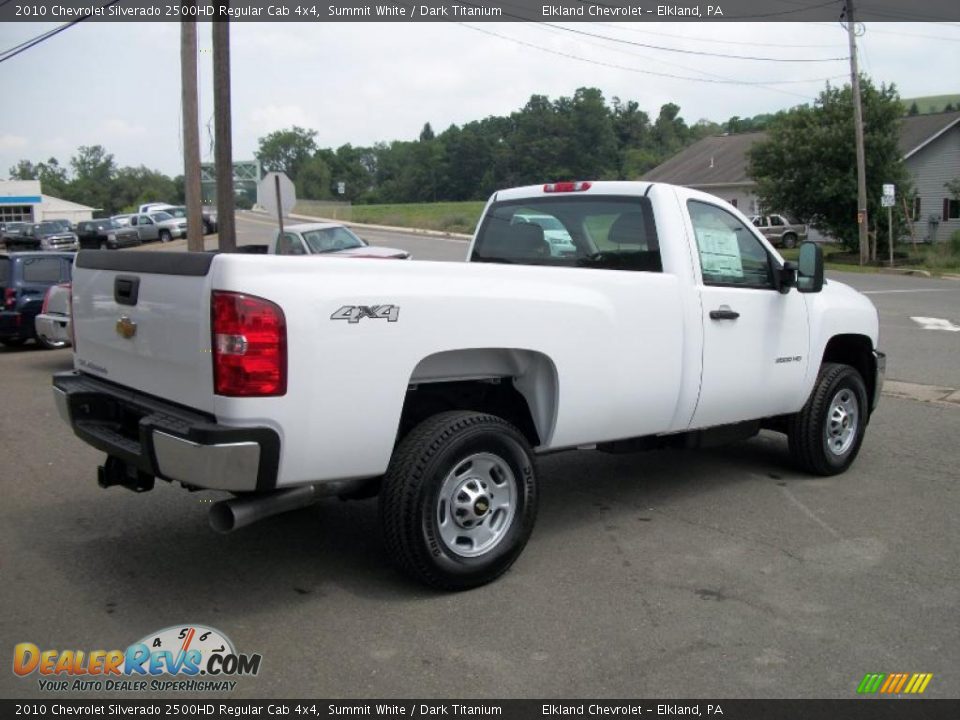2010 Chevrolet Silverado 2500HD Regular Cab 4x4 Summit White / Dark Titanium Photo #7