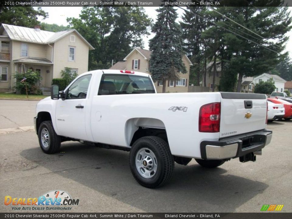 2010 Chevrolet Silverado 2500HD Regular Cab 4x4 Summit White / Dark Titanium Photo #8