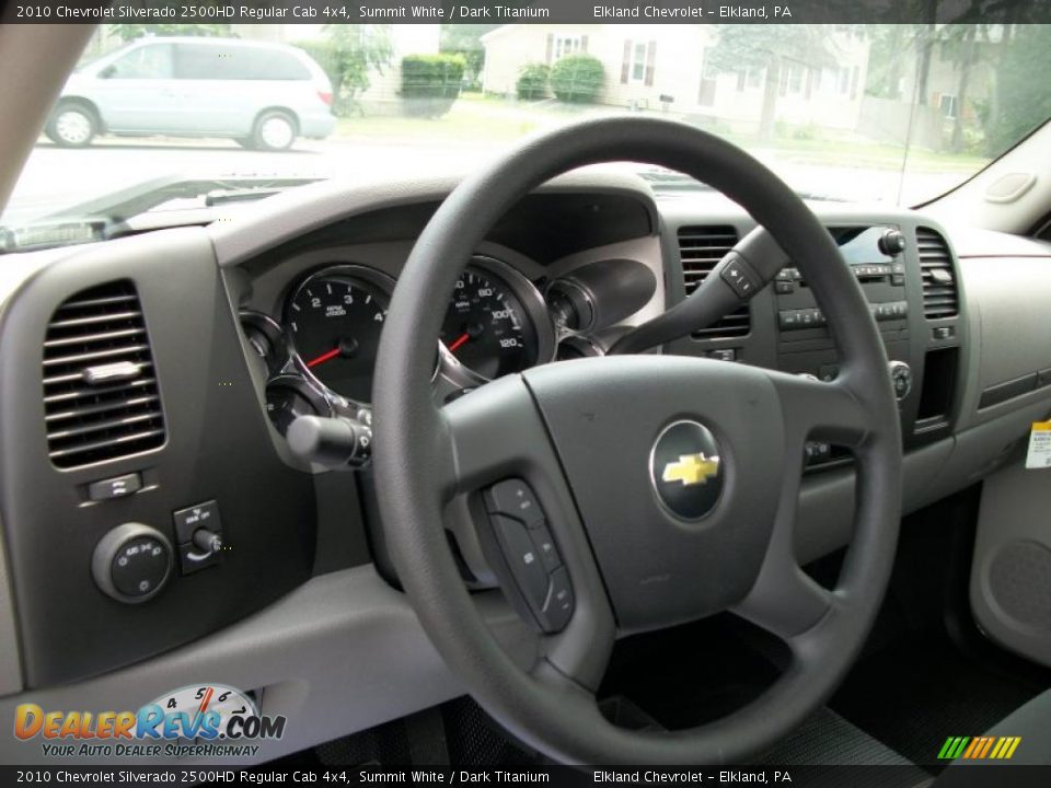 2010 Chevrolet Silverado 2500HD Regular Cab 4x4 Summit White / Dark Titanium Photo #15