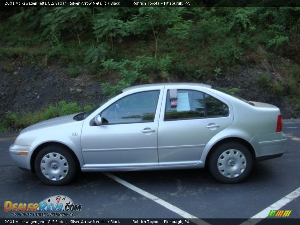2001 Volkswagen Jetta GLS Sedan Silver Arrow Metallic / Black Photo #1