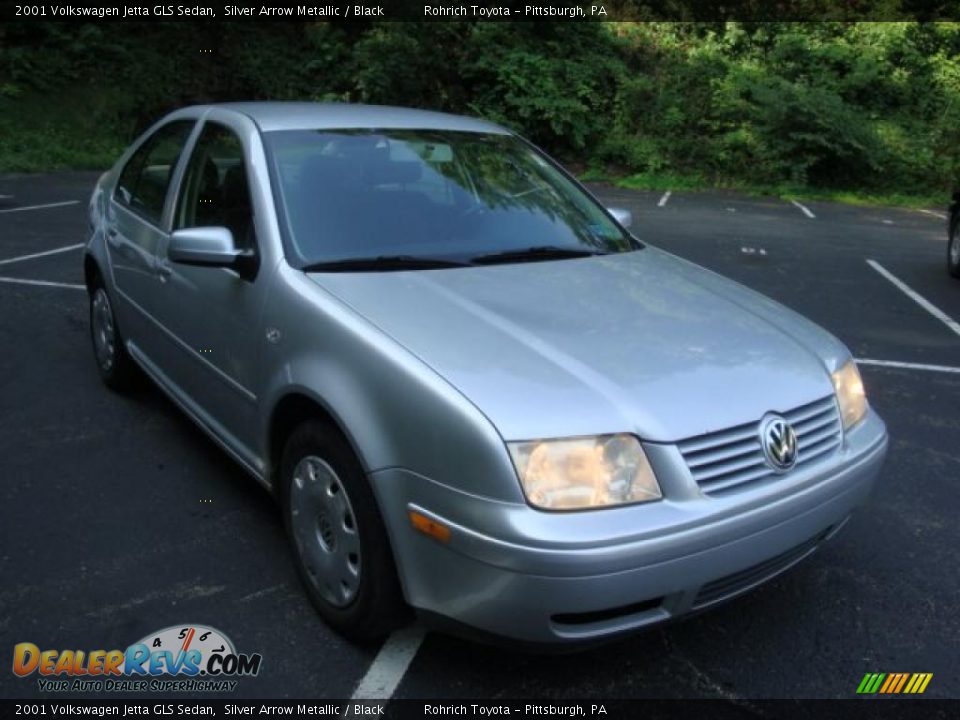 2001 Volkswagen Jetta GLS Sedan Silver Arrow Metallic / Black Photo #6