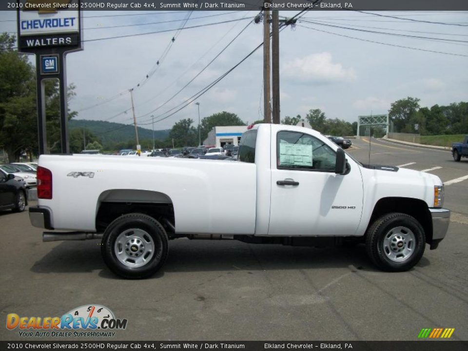 2010 Chevrolet Silverado 2500HD Regular Cab 4x4 Summit White / Dark Titanium Photo #26