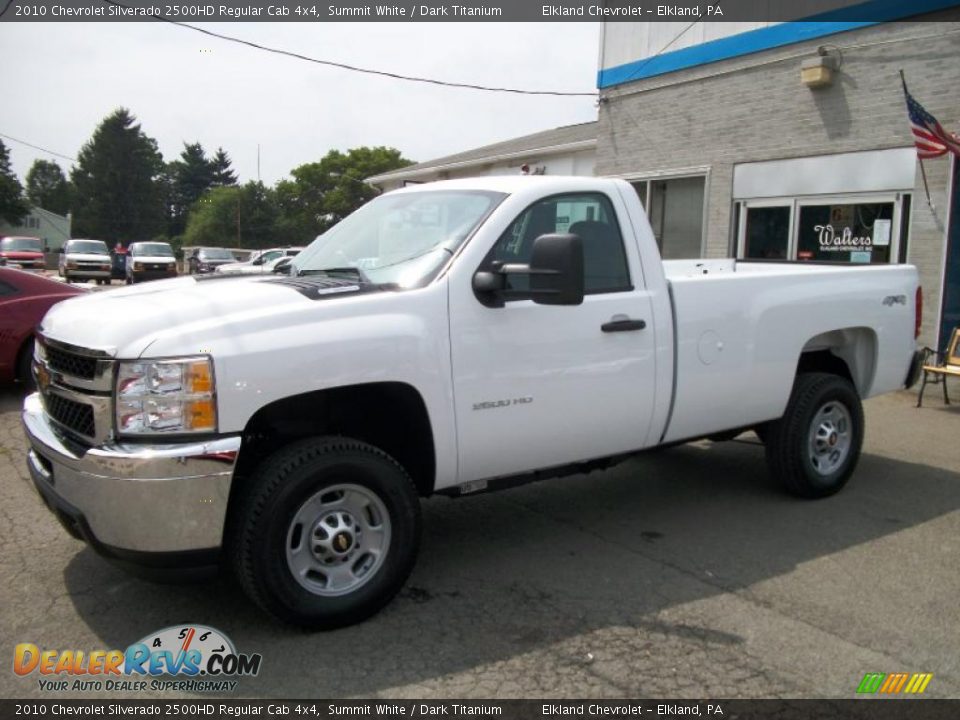 2010 Chevrolet Silverado 2500HD Regular Cab 4x4 Summit White / Dark Titanium Photo #31